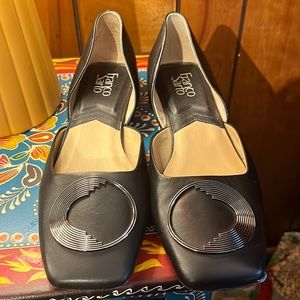 Franco Sarto squared toe leather shoes